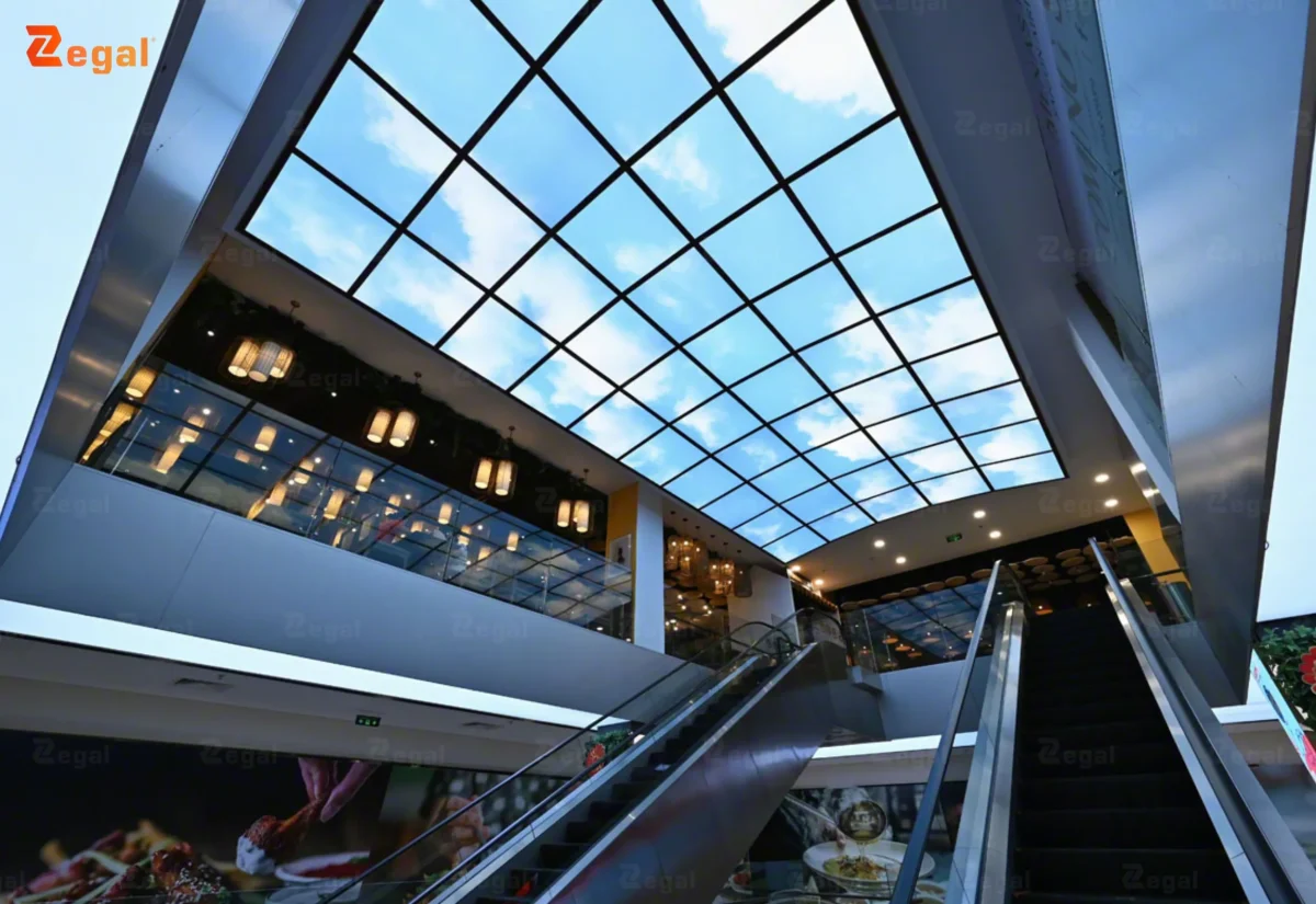 Trần xuyên sáng cung cấp ánh sáng khuếch tán, loại bỏ hoàn toàn các điểm nóng