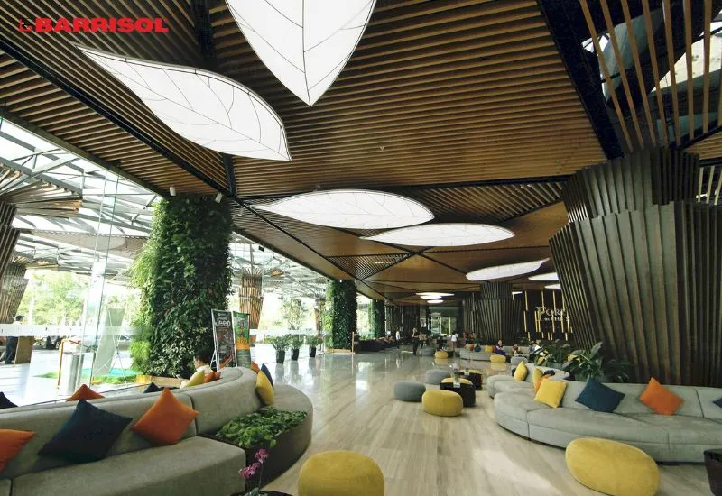 Việc giấu toàn bộ đèn và dây dẫn bên trong hộp giúp không gian sạch sẽ