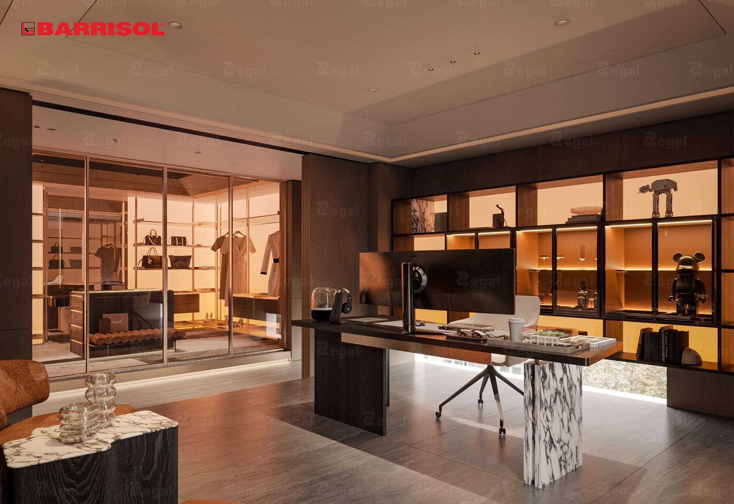 Vách xuyên sáng thường được ứng dụng ở các khu vực như phòng tiếp khách