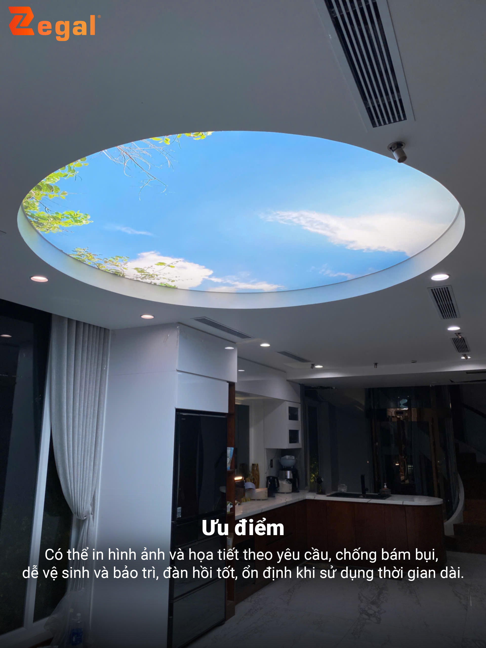 Giải pháp trần xuyên sáng Zegal trong không gian nhà phố nghỉ dưỡng