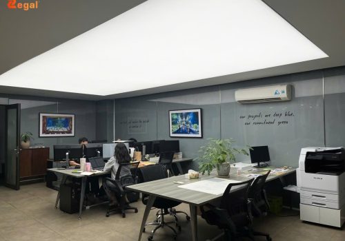 Trần xuyên sáng tạo bề mặt phát sáng đồng đều, mang đến điểm nhấn hiện đại cho không gian văn phòng (nguồn Internet). 